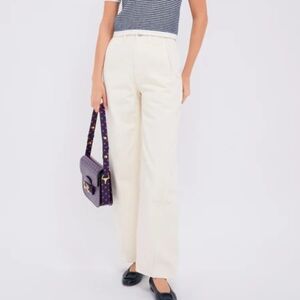 Apiece Apart Women's Cream Meridian Ecru High Waist Relaxed Fit Jeans Size 27